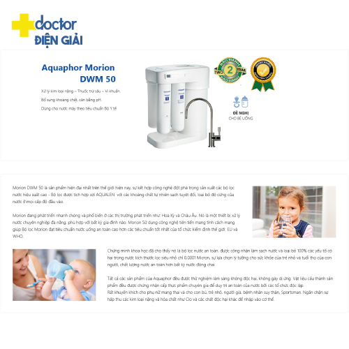 Máy lọc nước RO Aquaphor Morion Châu Âu